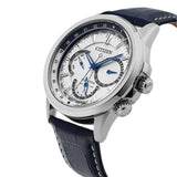  Shop Authentic Citizen Eco Drive Calendrier White Dial Blue Leather Strap Watch For Men - BU2020-11A - Luxxuri