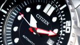 Shop Authentic Citizen Mechanical Black Dial Silver Steel Strap Watch For Men - NJ0120-81E - Luxxuri