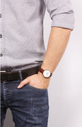  Shop Authentic Daniel Wellington Dapper St Mawes White Dial Brown Leather Strap Watch For Men - DW00100083 - Luxxuri