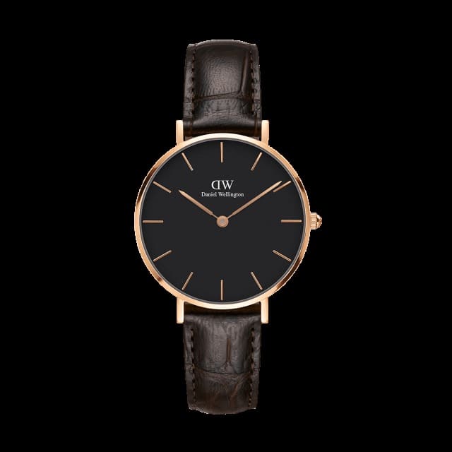  Shop Authentic Daniel Wellington Classic Petite York Black Dial Brown Leather Strap Watch For Women - DW00100170 - Luxxuri