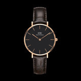  Shop Authentic Daniel Wellington Classic Petite York Black Dial Brown Leather Strap Watch For Women - DW00100170 - Luxxuri