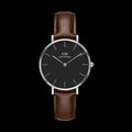  Shop Authentic Daniel Wellington Classic Petite Bristol Black Dial Brown Leather Strap Watch For Women - DW00100177 - Luxxuri