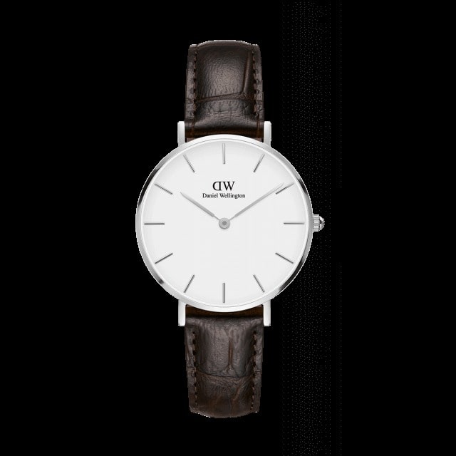  Shop Authentic Daniel Wellington Classic Petite York White Dial Black Leather Strap Watch For Women - DW00100188 - Luxxuri