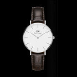  Shop Authentic Daniel Wellington Classic Petite York White Dial Black Leather Strap Watch For Women - DW00100188 - Luxxuri