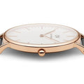  Shop Authentic Daniel Wellington Classic Canterbury White Dial Two Tone Nylon Strap Watch For Men - DW00100002 - Luxxuri