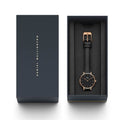  Shop Authentic Daniel Wellington Petite Sheffield Black Dial Black Leather Strap Watch For Women - DW00100168 - Luxxuri