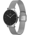  Shop Authentic Daniel Wellington Classic Petite Sterling Black Dial Silver Mesh Bracelet Watch For Women - DW00100162 - Luxxuri