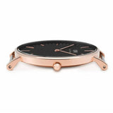  Shop Authentic Daniel Wellington Classic Reading Black Dial Black Leather Strap Watch For Women - DW00100141 - Luxxuri