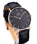  Shop Authentic Daniel Wellington Classic Reading Black Dial Black Leather Strap Watch For Women - DW00100141 - Luxxuri