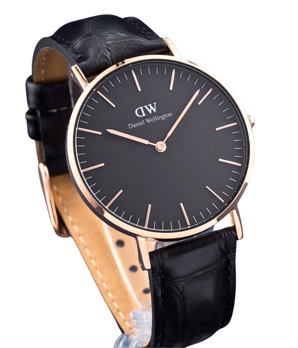  Shop Authentic Daniel Wellington Classic Reading Black Dial Black Leather Strap Watch For Women - DW00100141 - Luxxuri