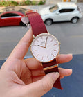  Shop Authentic Daniel Wellington Classic Roselyn White Dial Maroon Nylon Strap Watch For Women - DW00100267 - Luxxuri