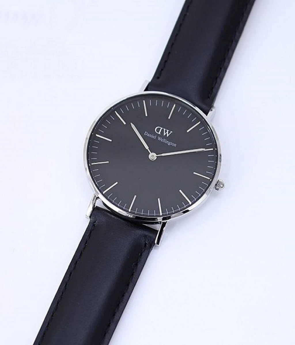 Daniel Wellington Classic Sheffield Black Dial Black Leather Strap Watch For Women - DW00100145