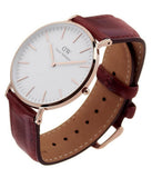  Shop Authentic Daniel Wellington Classic Suffolk White Dial Brown Leather Strap Watch For Women - DW00100120 - Luxxuri