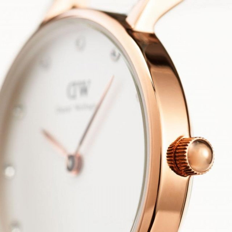 Shop Authentic Daniel Wellington Classy St Mawes White Dial Brown Leather Strap Watch For Women - DW00100059 - Luxxuri