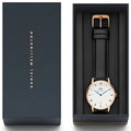  Shop Authentic Daniel Wellington Classic Sheffield White Dial Black Leather Strap Watch For Men - DW00100084 - Luxxuri