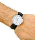  Shop Authentic Daniel Wellington Dapper Sheffield White Dial Black Leather Strap Watch For Men - DW00100088 - Luxxuri