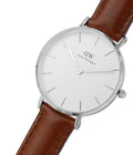  Shop Authentic Daniel Wellington Classic Petite St Mawes White Dial Brown Leather Strap Watch For Women - DW00100187 - Luxxuri