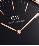  Shop Authentic Daniel Wellington Classic Dover Black Dial White Nylon Strap Watch For Women - DW00100310 - Luxxuri