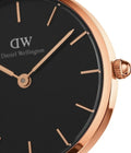  Shop Authentic Daniel Wellington Classic Petite Bondi Black Dial White Leather Strap Watch For Women - DW00100285 - Luxxuri