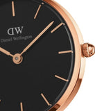  Shop Authentic Daniel Wellington Classic Petite Bondi Black Dial White Leather Strap Watch For Women - DW00100285 - Luxxuri