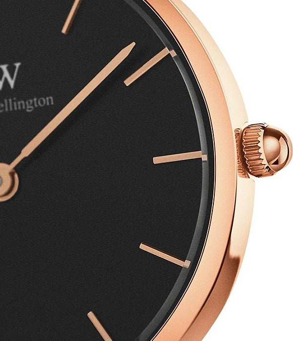  Shop Authentic Daniel Wellington Classic Petite Bristol Black Dial Brown Leather Strap Watch For Women - DW00100221 - Luxxuri