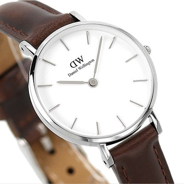  Shop Authentic Daniel Wellington Classic Petite White Dial Brown Leather Strap Watch For Women - DW00100239 - Luxxuri