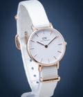  Shop Authentic Daniel Wellington Classic Petite Dover White Dial White Nylon Strap Watch For Women - DW00100313 - Luxxuri