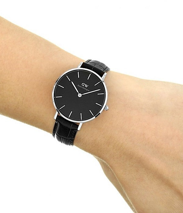  Shop Authentic Daniel Wellington Classic Petite Reading Black Dial Black Leather Strap Watch For Women - DW00100179 - Luxxuri