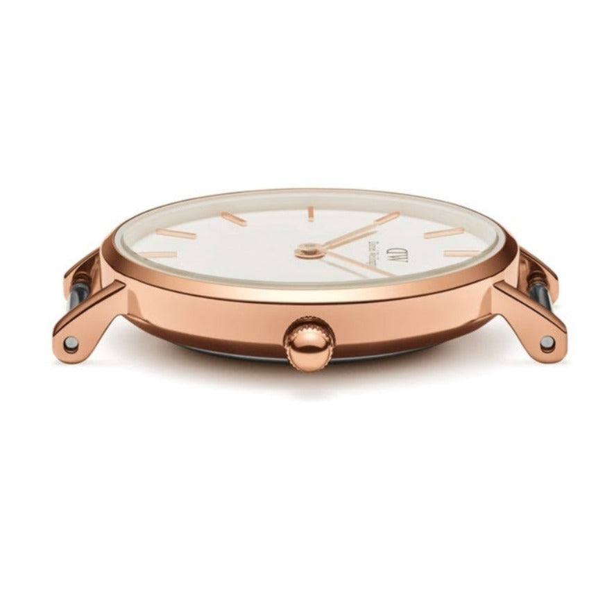  Shop Authentic Daniel Wellington Classic Petite York White Dial Brown Leather Strap Watch For Women - DW00100232 - Luxxuri