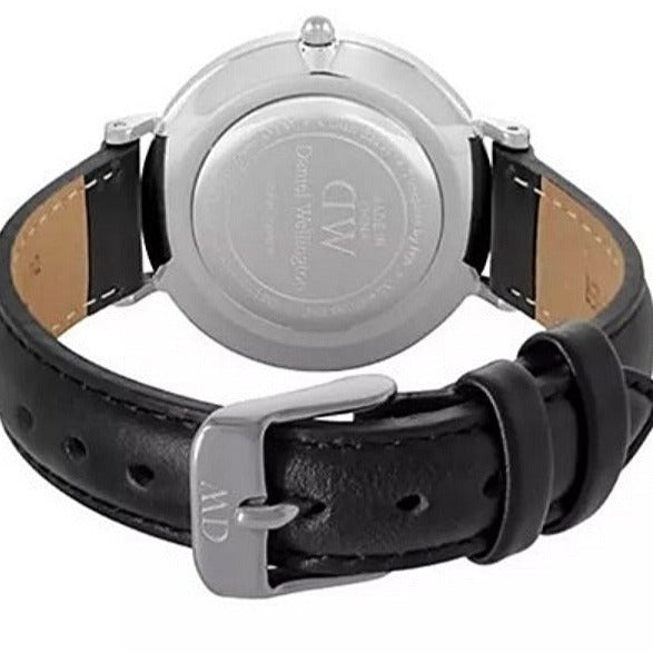  Shop Authentic Daniel Wellington Classic Petite Sheffield Black Dial Black Leather Strap Watch For Women - DW00100236 - Luxxuri