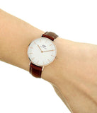  Shop Authentic Daniel Wellington Petite St Mawes White Dial Brown Leather Strap Watch For Women - DW00100175 - Luxxuri