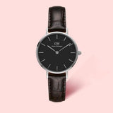  Shop Authentic Daniel Wellington Classic Petite York Black Dial Brown Leather Strap Watch For Women - DW00100238 - Luxxuri