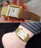  Shop Authentic Emporio Armani Mother of Pearl Dial Gold Mesh Bracelet Watch For Men - AR2016 - Luxxuri