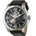  Shop Authentic Tommy Hilfiger Bruce Analog Black Dial Black Leather Strap Watch for Men - 1791279 - Luxxuri