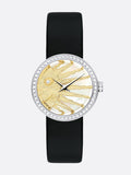  Shop Authentic Dior La D De Dior Dior Rose Céleste Diamonds Mother of Pearl Dial Black Leather Strap Watch for Women - CD04711X1001 0000 - Luxxuri