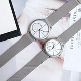  Shop Authentic Calvin Klein Minimal White Dial Silver Mesh Bracelet Watch for Women - K3M5215X - Luxxuri