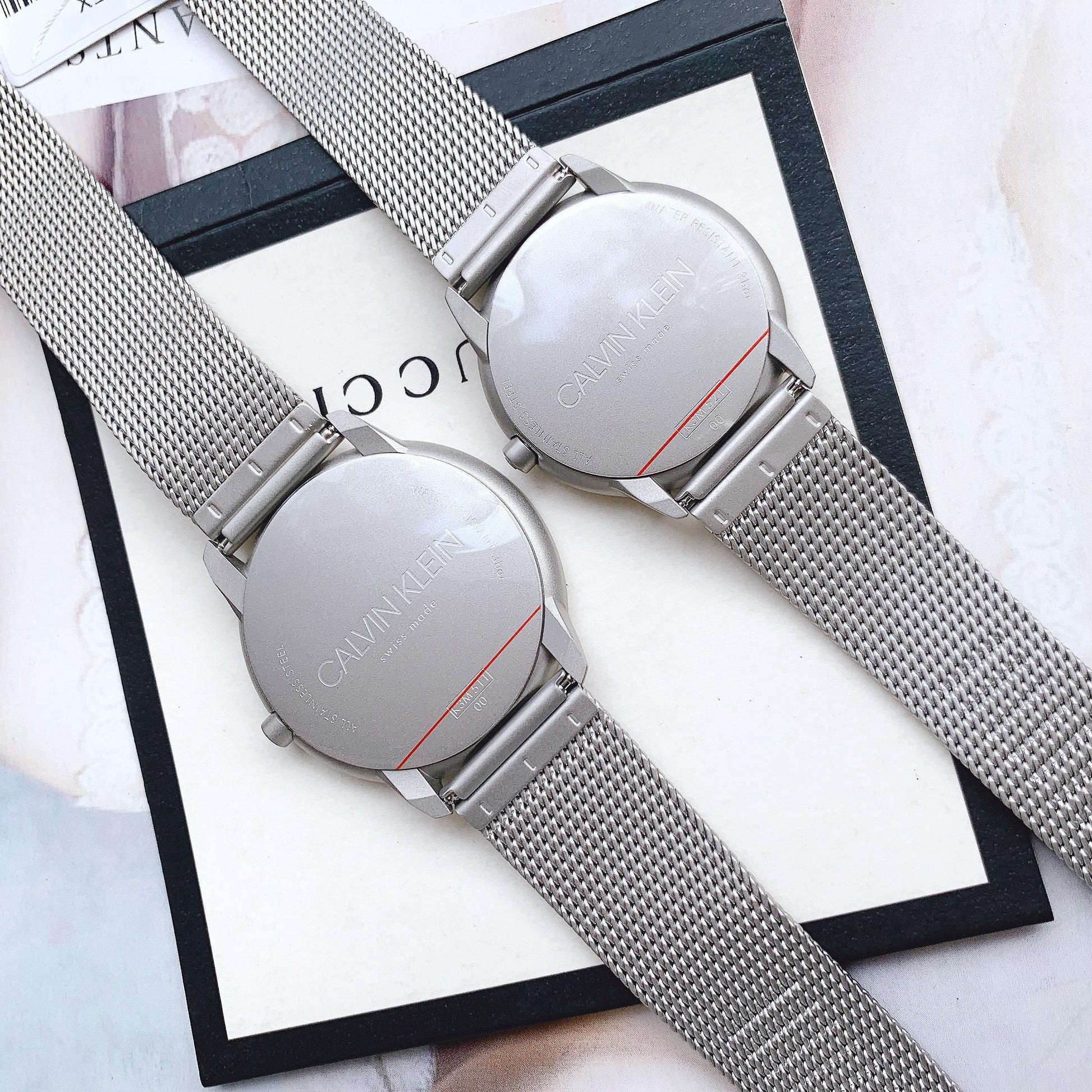  Shop Authentic Calvin Klein Minimal White Dial Silver Mesh Bracelet Watch for Women - K3M5215X - Luxxuri