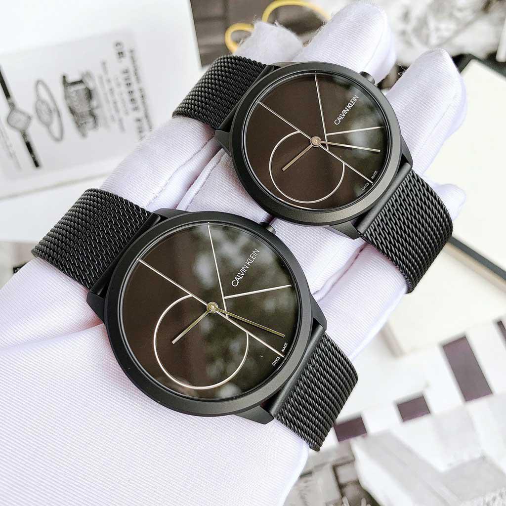  Shop Authentic Calvin Klein Minimal Black Dial Black Mesh Bracelet Watch for Men - K3M5145X - Luxxuri