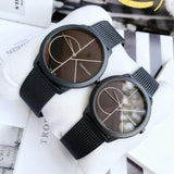  Shop Authentic Calvin Klein Minimal Black Dial Black Mesh Bracelet Watch for Women - K3M5245X - Luxxuri