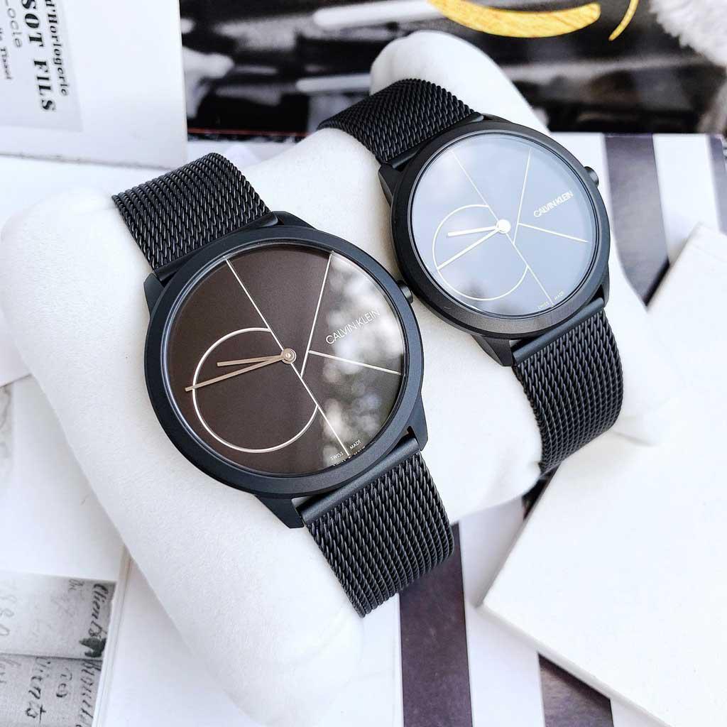  Shop Authentic Calvin Klein Minimal Black Dial Black Mesh Bracelet Watch for Men - K3M5145X - Luxxuri