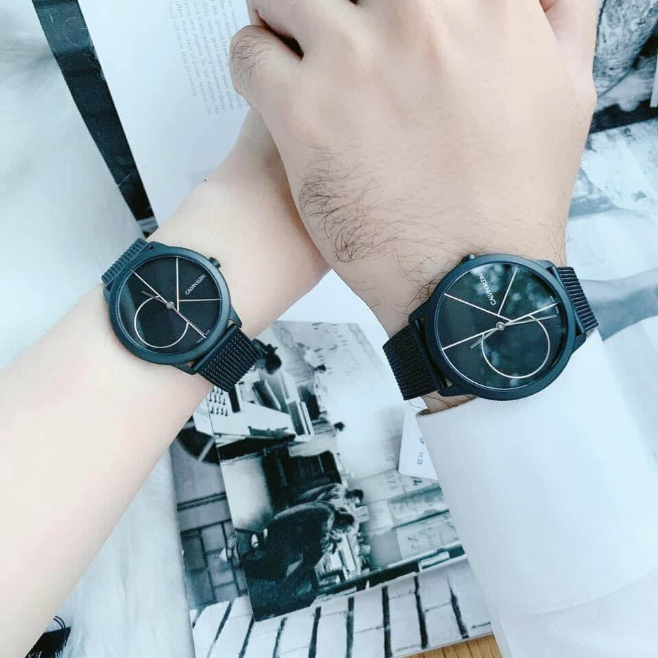  Shop Authentic Calvin Klein Minimal Black Dial Black Mesh Bracelet Watch for Men - K3M5145X - Luxxuri