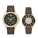  Shop Authentic Michael Kors Runway Quartz Black Dial Brown Leather Strap Watch For Women - MK6979 - Luxxuri