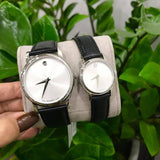  Shop Authentic Movado Museum Quartz Silver Dial Black Leather Strap Watch For Men - 2100001 - Luxxuri