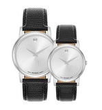  Shop Authentic Movado Museum Silver Dial Black Leather Strap Watch For Women - 2100003 - Luxxuri