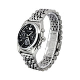  Shop Authentic Emporio Armani Franco Black Dial Silver Steel Strap Watch For Men - AR0373 - Luxxuri