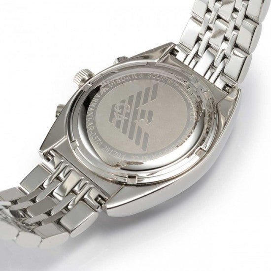  Shop Authentic Emporio Armani Franco Black Dial Silver Steel Strap Watch For Men - AR0373 - Luxxuri