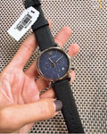  Shop Authentic Emporio Armani Luigi Chronograph Blue Dial Black Leather Strap Watch For Men - AR1736 - Luxxuri