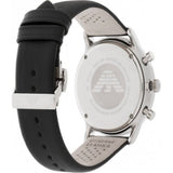  Shop Authentic Emporio Armani Gianni Chronograph Black Dial Black Leather Strap Watch For Men - AR0397 - Luxxuri