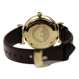  Shop Authentic Emporio Armani Gianni T Bar Burgundy Dial Burgundy Leather Strap Watch For Women - AR1757 - Luxxuri