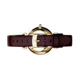  Shop Authentic Emporio Armani Gianni T Bar Burgundy Dial Burgundy Leather Strap Watch For Women - AR1757 - Luxxuri